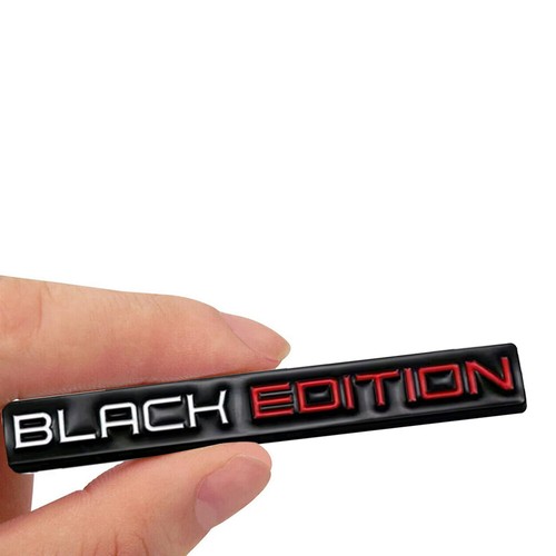 1pc black edition logo car - black,
