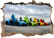 Super Sports Car Racing Lamborghini 3d Mural Wall View Sticker Poster Decal z766