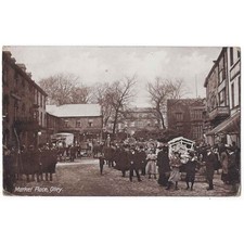 OTLEY Market Place, Yorkshire Postcard by H. Glen & Co Postmark Otley 1913