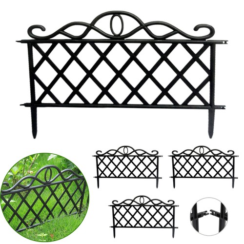 Black plastic log roll border - plastic,
