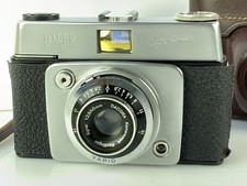 Ilford Sportsman 35mm Camera + Dacora 45mm f2.8 lens Leather Case Vintage Retro