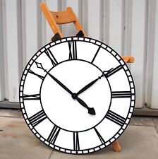 Massive 60cm 1970s industrial Turret Clock style vintage clock dial/face.