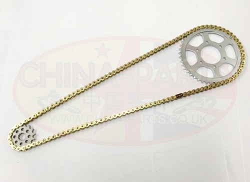 Chain and sprockets gold - and,