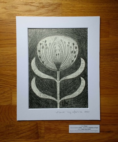 Original flower drawing - original,