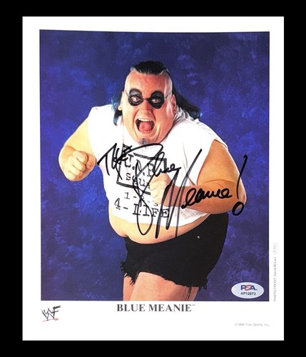 Wwe blue meanie 512 signed - blue,