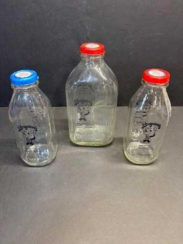 Collectible glass milk - milk, bottles