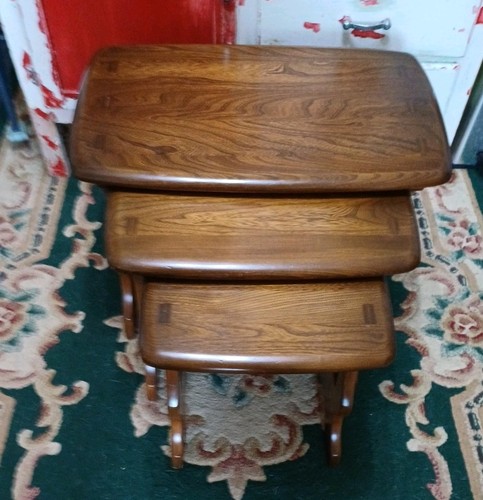 Ercol median oak nest of - ercol,