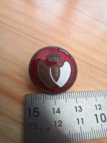 Vtg blood donor enamel badge - blood,