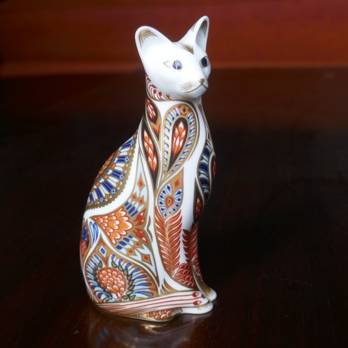 Royal crown derby siamese cat - crown,