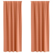 Blackout Curtains with Rings Polyester Window Treatment Bedroom Covers  vidaXL