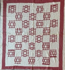 Antique Turkey Red & White