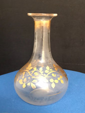 French Antique Gilt Crystal Decanter Bottle (Baccarat Style)
