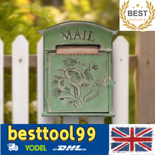 Vintage Rustic Letter Box Post Box Wall Mounted Decorative Metal Mailbox
