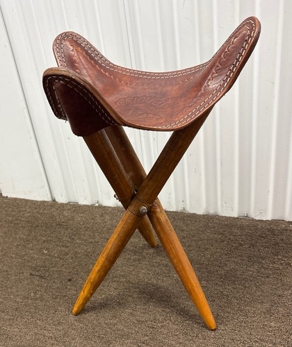 Vintage tripod teak - tripod, leather