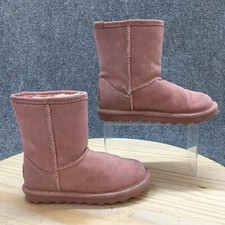 Bearpaw Boots Youth 2 Girls Elle Shearling Winter Snow Boot 1962Y Pink Suede