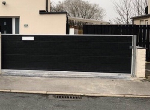Modern metal drive - metal, gates
