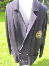 Mens Wool Navy Blue Cardigan