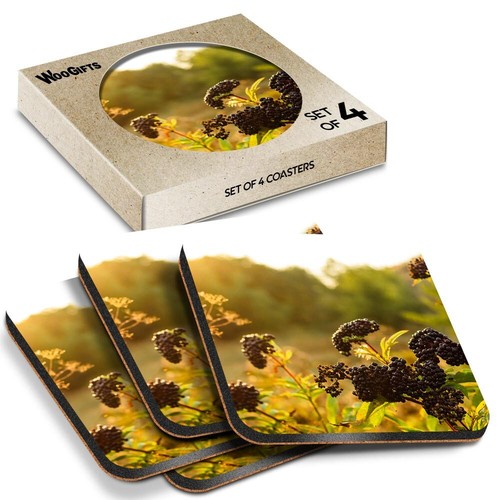 Square mdf coaster black - square,