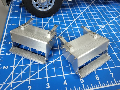 Pair aluminum side box - box, step