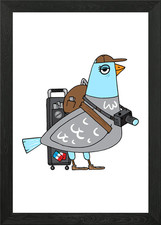 Carrier pigeon Framed Wall Art