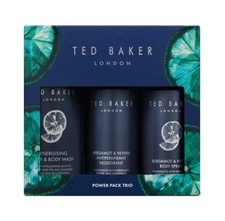 Ted Baker Power Pack Trio Body Spray Wash Deodorant Mens Christmas Gift Set