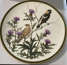 2x Songbirds Of The World Franklin Porcelain Plates (Bobolink & Bluethroat)