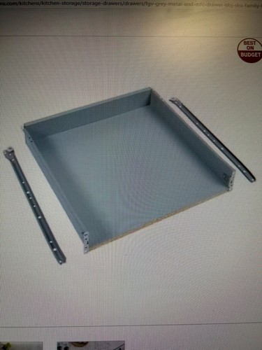 Howdens 500 draw box - , grey