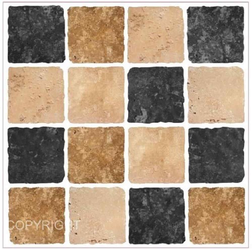 Tile stickers black brown - black,