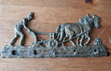 Horse/Man Coat Rack Hanger Hooks Solid Brass Antique Style - 26cm Long