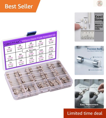 Values glass fuses - 15,