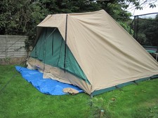 Cabanon pyramide canvas 6 person tent + awning, excellent condition