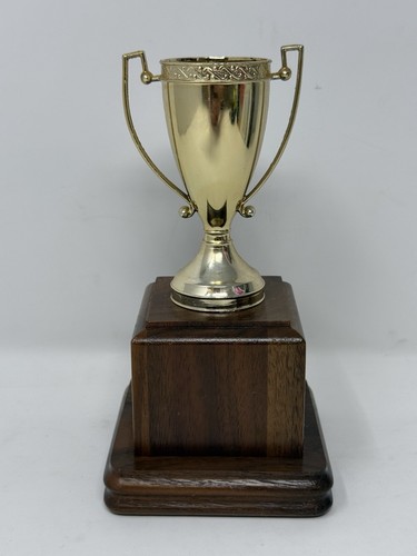 Vintage 1970s brass gold cup - brass,