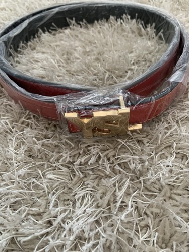 Red ysl with gold buckle - ysl,
