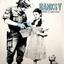 NEW CALENDAR 2026 BANKSY GRAFFITI ARTIST SQUARE 30cm x 30cm 100% PLASTIC FREE