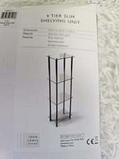 John Lewis 4 Tier Glass Shelf