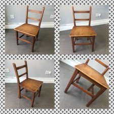 Vintage Wooden Chair Small Child Dolls Bears Toys Shaker Style NOT DOLLS HOUSE