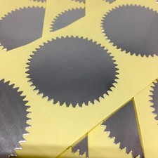 50 x 45mm SILVER Serrated Edge