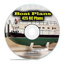425 RC Remote Control Model Boat Plans, Ships, Tugboats, Fishing DVD