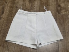 River Island Ladies White Floral Shorts Uk Size 10 Used