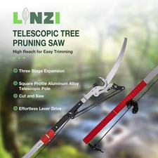 EX RETU LINZI Telescopic Tree Pruner Oval Handle With Saw 3M