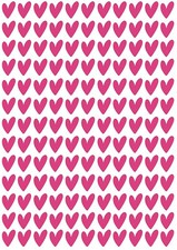 Small Heart Shaped Vinyl Wall Stickers, Decals, Craft Cardmaking Scrapbooking