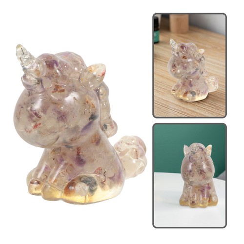 Purple crystal animal statue - animal,