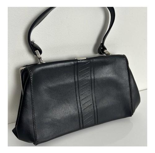 Vintage 1950s small black faux - vintage,