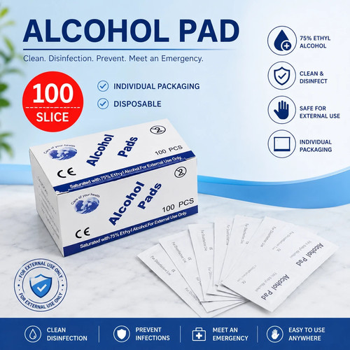 100 pcs disposable alcohol - 100,