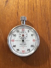 Vintage Camerer & Cuss London Dolmy 1/5 Second 7 Jewel Swiss Stopwatch - Working