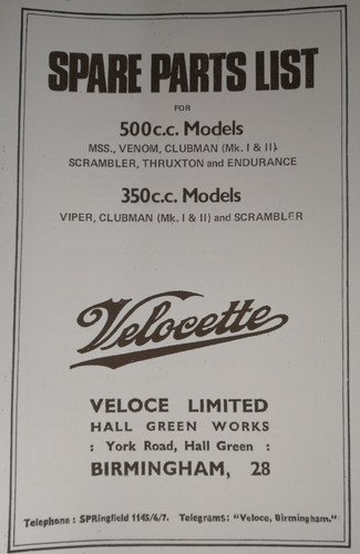 Velocette 350 500 mss viper - mss,