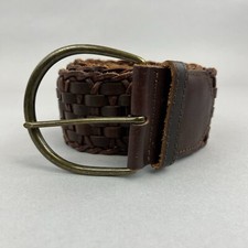 Gap brown leather wide hip - leather,