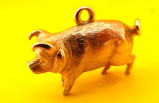 SOLID 9ct GOLD " LUCKY"PIG