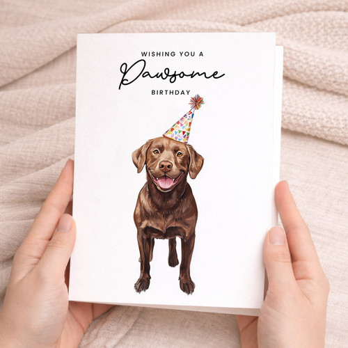 Chocolate labrador birthday - labrador,
