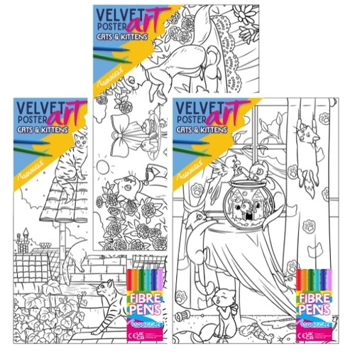 Cats kittens velvet poster - cats,